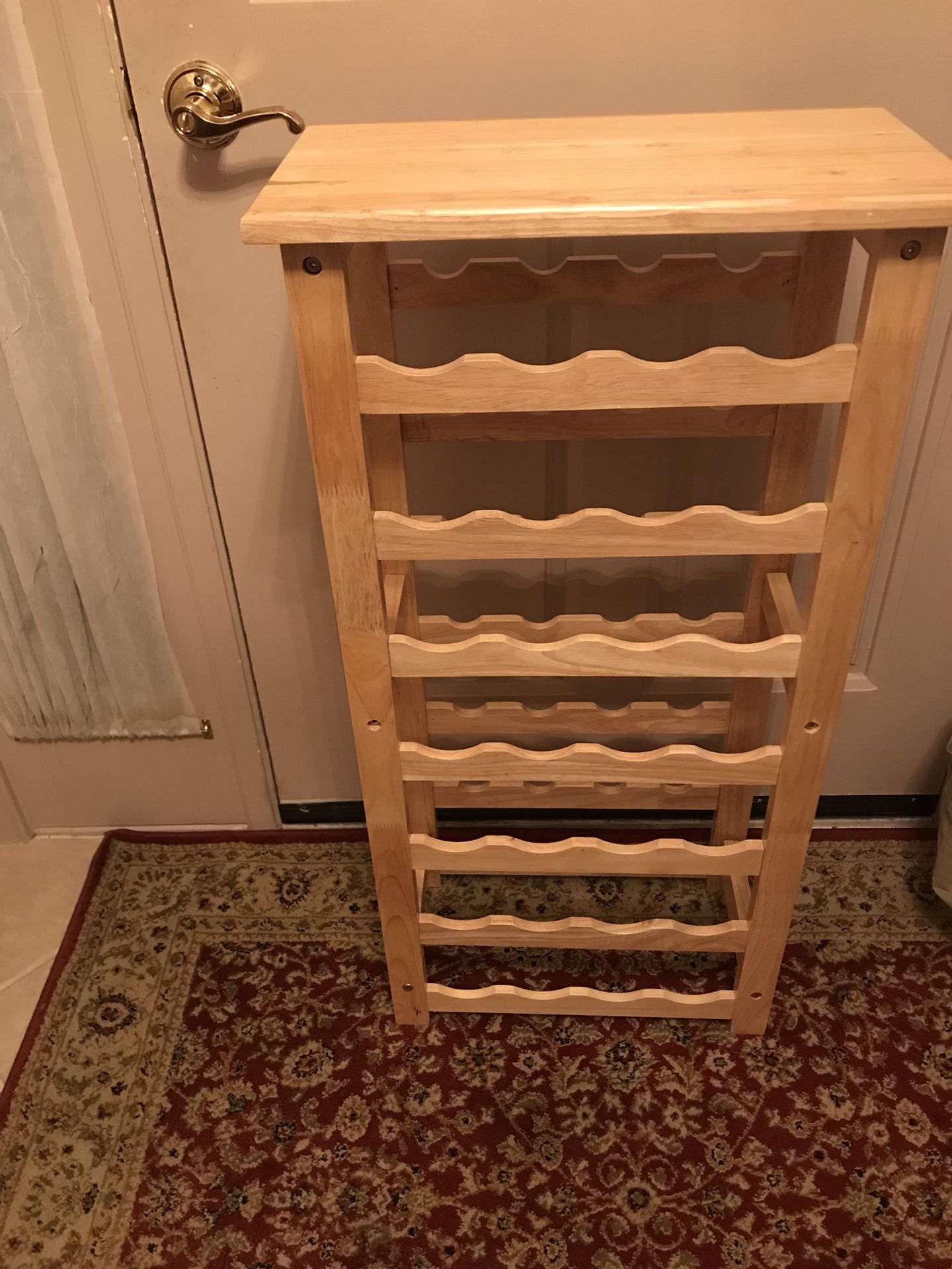 Beautiful sturdy solid wood wine rack