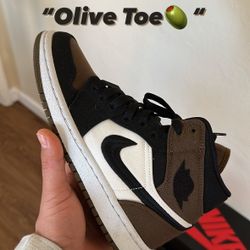 Jordan 1 Mid “Olive Toe 🫒”