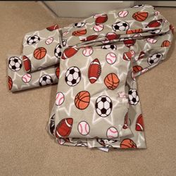 Sports Theme Soft Fleece Sheet Set - Full Size