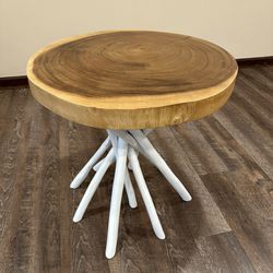 Contemporary Solid Wood Accent Table 