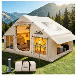 Inflatable Tent with Skylight & Stove Jack,Blow Up Tents, Hot Tent