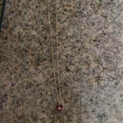 14 K  Necklace With Heart Charm