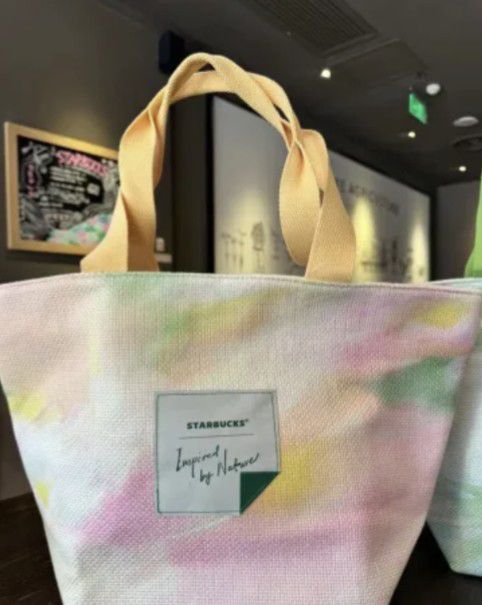 Starbucks Asia Pastel Watercolor Tote Bag BNWT 