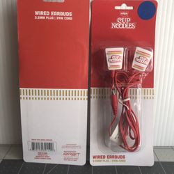 Nissin Cup Noodles Wired Earbuds (3.5mm plug/39 inch cord)