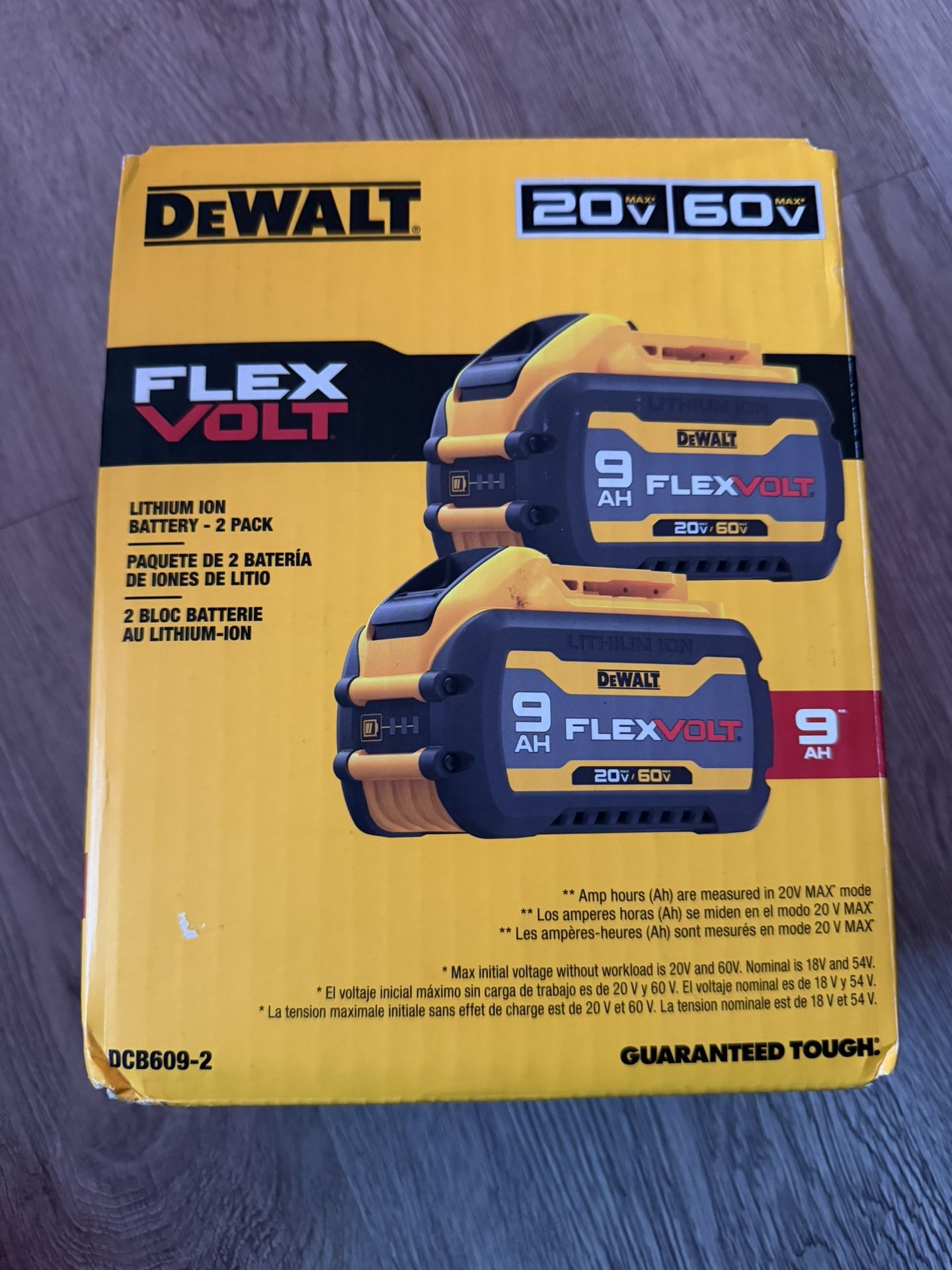 Dewalt flexvolt Max Lithium Ion 9.0Ah Battery Pack