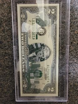 2003 Uncirculated Two Dollar $2 Bill State Overprint - Random States with Case