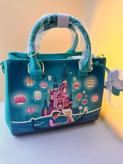 Loungefly Disney's Tangled Rapunzel Castle Glow In The Dark Lanterns Crossbody