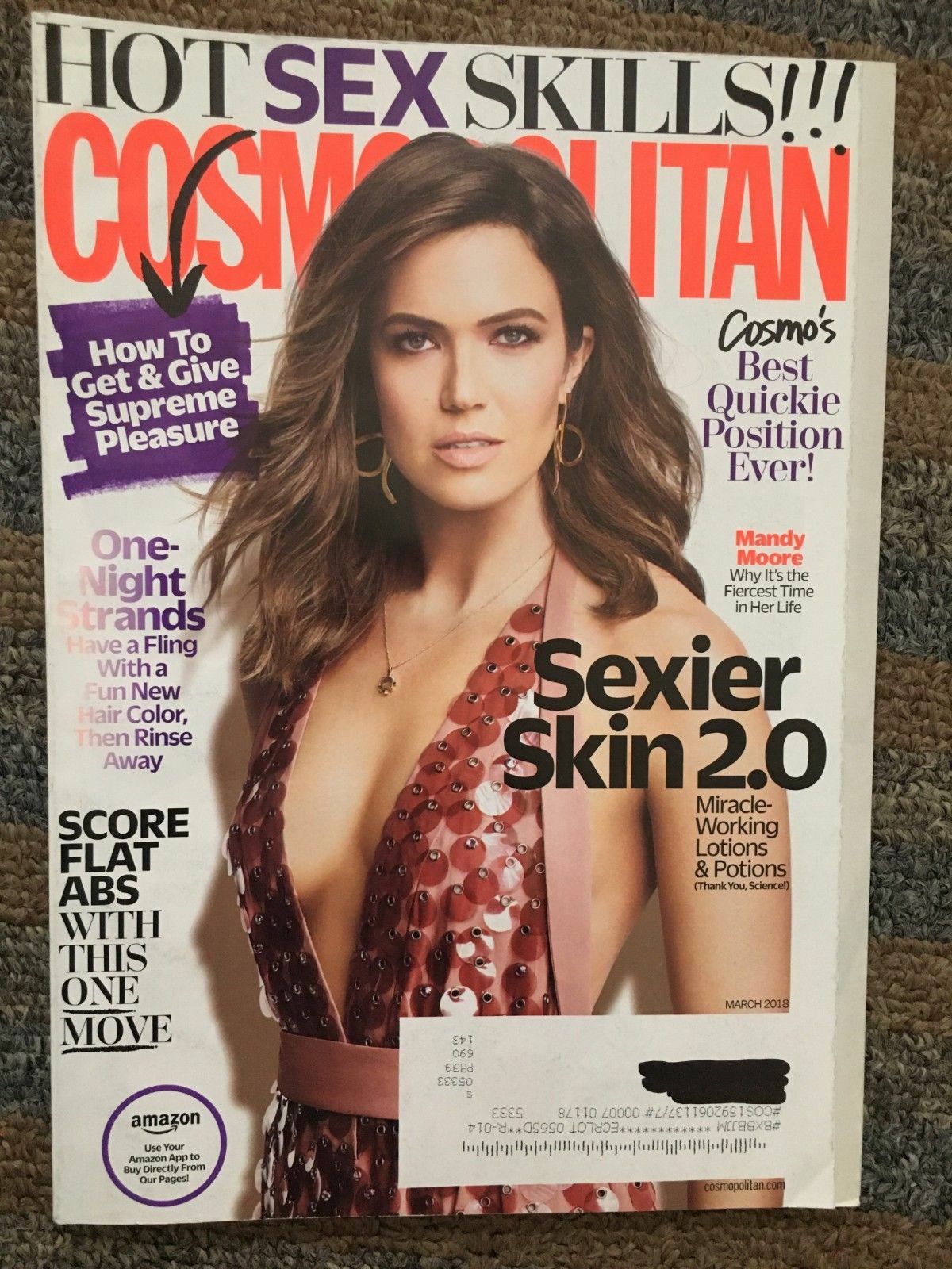 March 2018 Cosmopolitan magazine celebrity Mandy Moore cover...never read