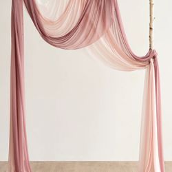 30”x30” Arch Drapes (mauve, Dusty Rose, Blush)