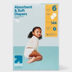 Up & Up Absorbent & Soft Diapers Size 6, 144ct