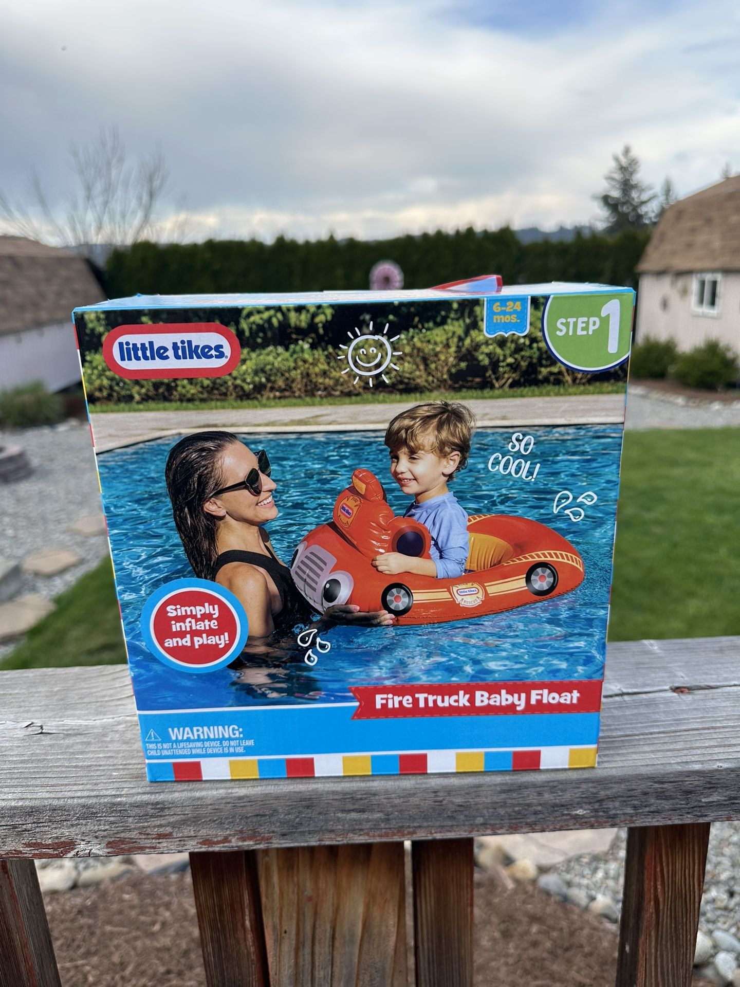 Little Tikes Fire Truck Infant Pool Float with Seat