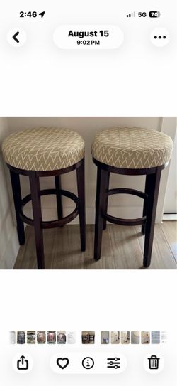2 Counter kitchen stools  just reupholstered