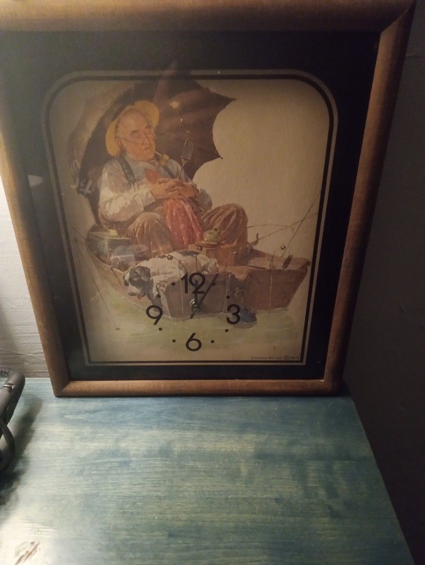 Norman Rockwell Clock Picture