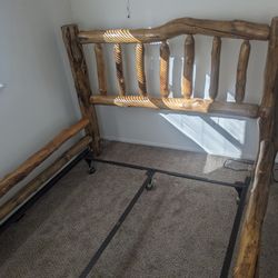 Rustic Log Bed