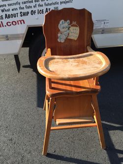 Old wooden high chair