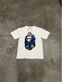 Bape White Blue Camo Tee