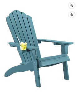 Teal Blue Adirondack Patio Chair