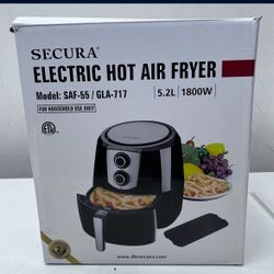 Secura Air Fryer XL 5.5 Quart 1800-Watt Electric Hot Air Fryers Extra Large Oven 