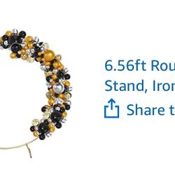 Balloon Stand Round Gold 