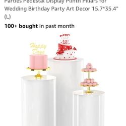 3 New Round Cylinder Stands