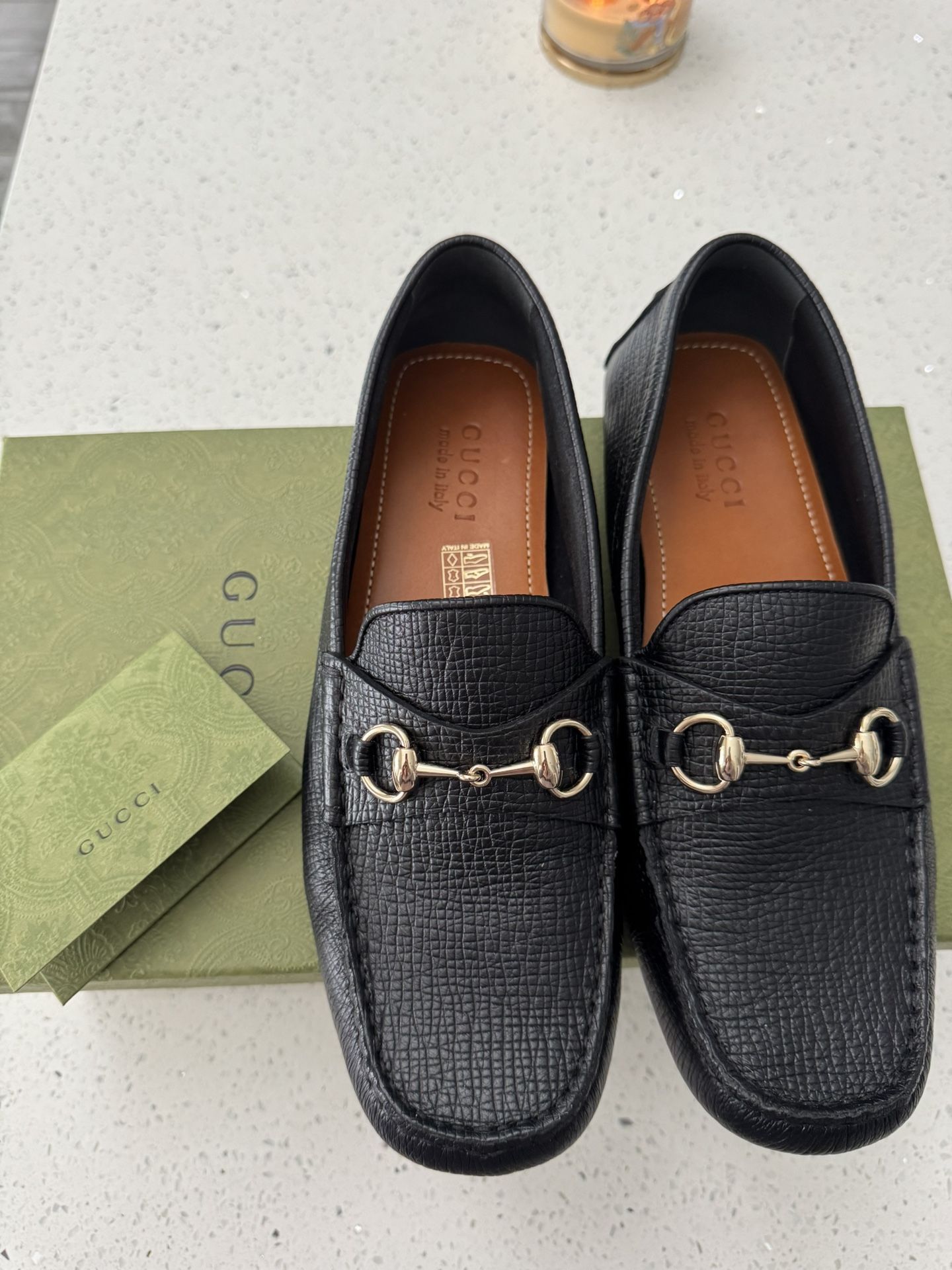 Gucci MEN'S DRIVER WITH HORSEBIT