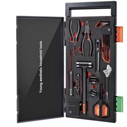 39-Piece Portable Hand Tool Set – Household & Car Repair Kit