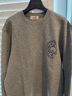 Hermès Paris Grey Crewneck Sweatshirt, Large