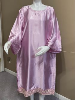Silk embroidered long kurta/top