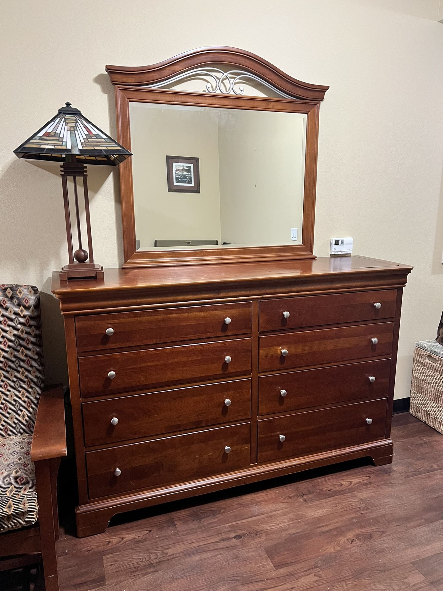 Wood Dresser With Mirror