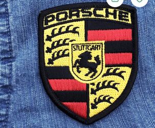 Porsche Embroidered Patch Sew On/Iron On
