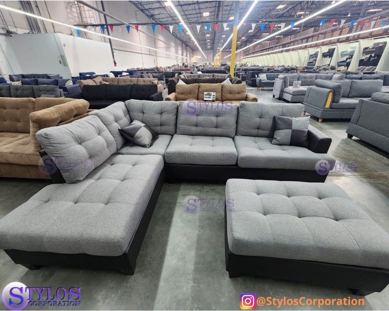 New Sectional With Ottoman Included