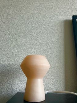 Pink alabaster lamp