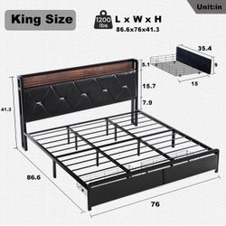 Queen Size Bed Frame .