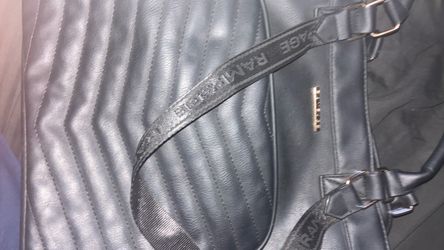 Rampage Black Quilted Tote Bag