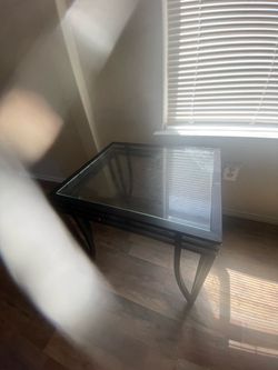 Glass coffee table