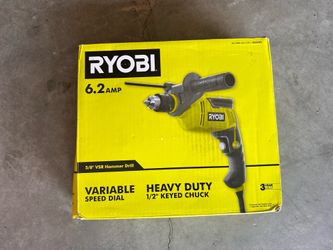 Ryobi 5/8" VSR Hammer Drill, 6.2 Amp (D620H) — Corded