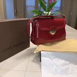 Louis Vuitton Red Epi Leather Bagatelle PM Bag (No Box)