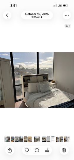 Queen Bed frame with storage and mattress