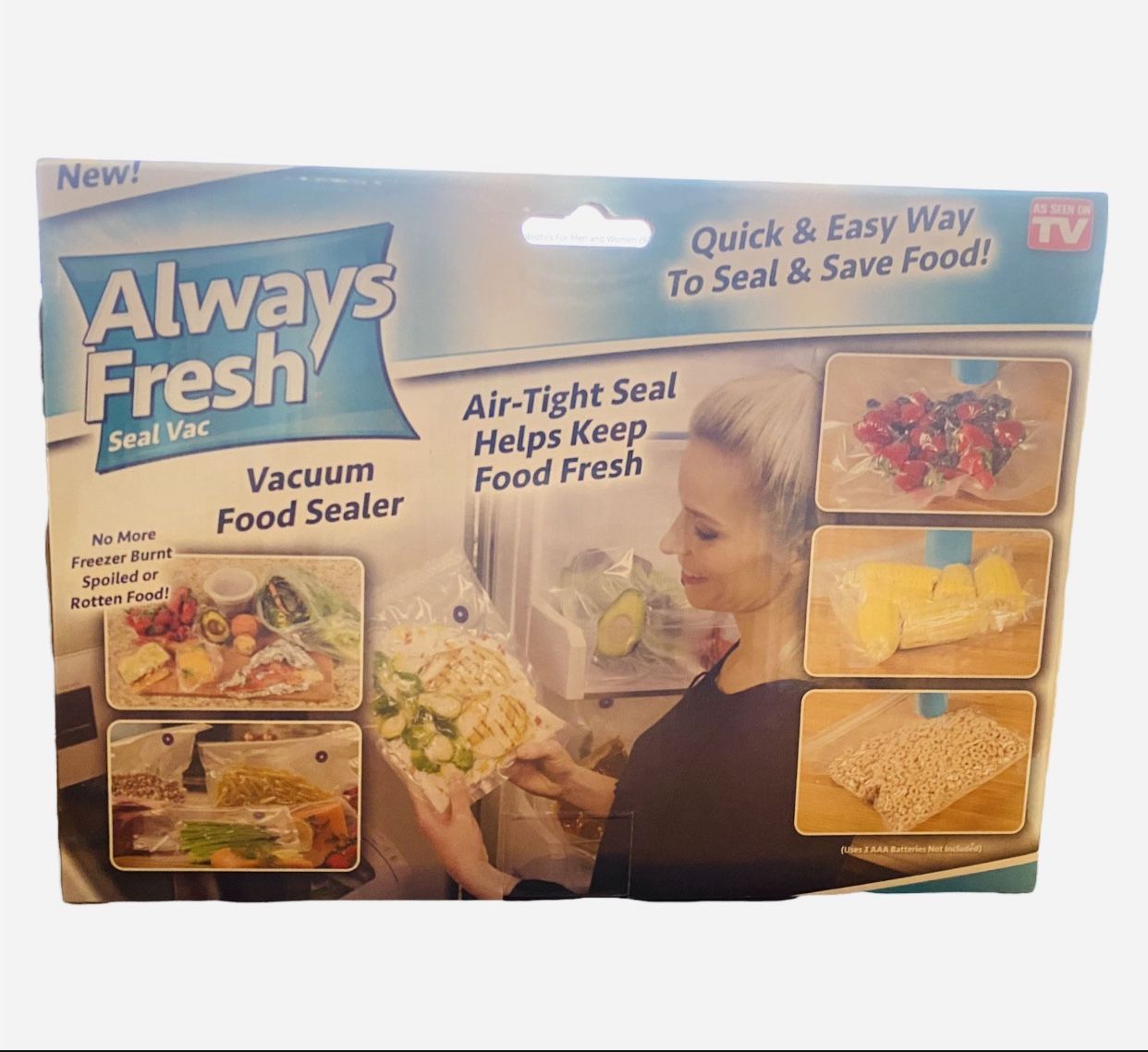 Always Fresh Seal Food Storage Vac As Seen on TV & Refill Combo