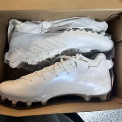 All White Adidas FOOTBALL CLEATS-MEN SIZE 12-BRAND NEW