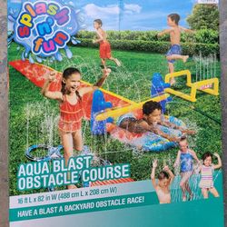 New Splash N Fun - Aqua Blast Obstacle Course - Water Backyard Fun