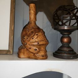 Vintage Leather Wrapped Bottle