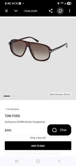 Tom Ford Guillaume Aviator Sunglasses
