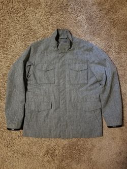 Vince modern leather trim field jacket/Sz L