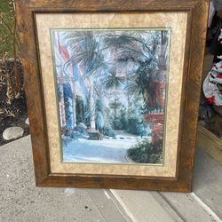 Palm Tree Matted And  Framed Wall Art