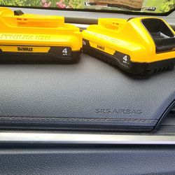 Dewalt 20v Bateries Slim 4.0 $$55 Each Or 2 For $100