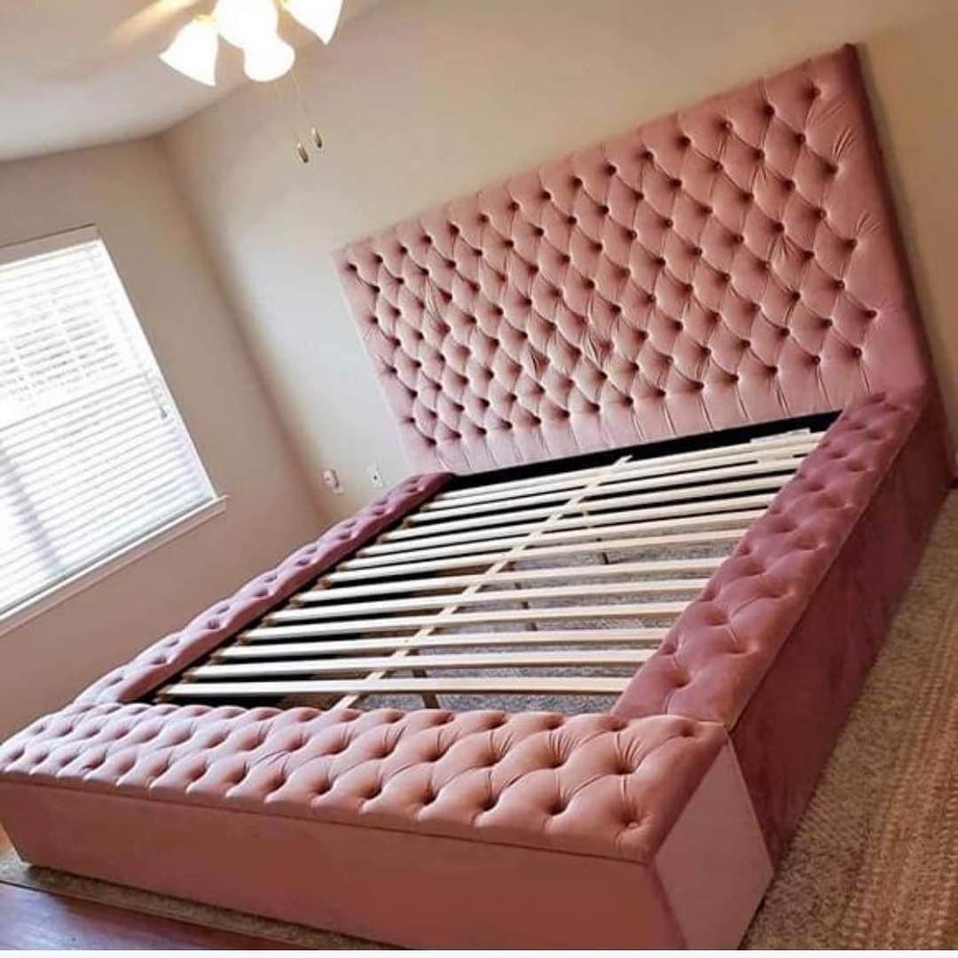 Bliss Velvet Pink Queen Storage Platform Bed /King Bed Frame option βοΈ Mattress sold separately