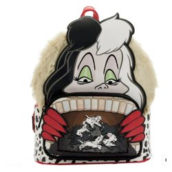 Loungefly NWT Cruella De Vil 101 Dalmatians Scene Backpack