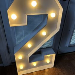 Marquee Light Up Number 2 