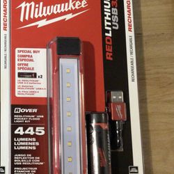 Milwaukee ROVER USB Pocket Flood Light With Bonus 3.0 Battery Included Inside Package .  Brand NEW.